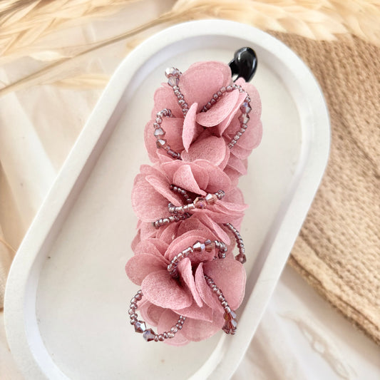 Lock Banana - Floral with sequence pink