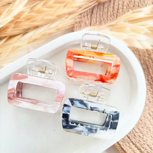 Rectangular marble Clutches / Claws