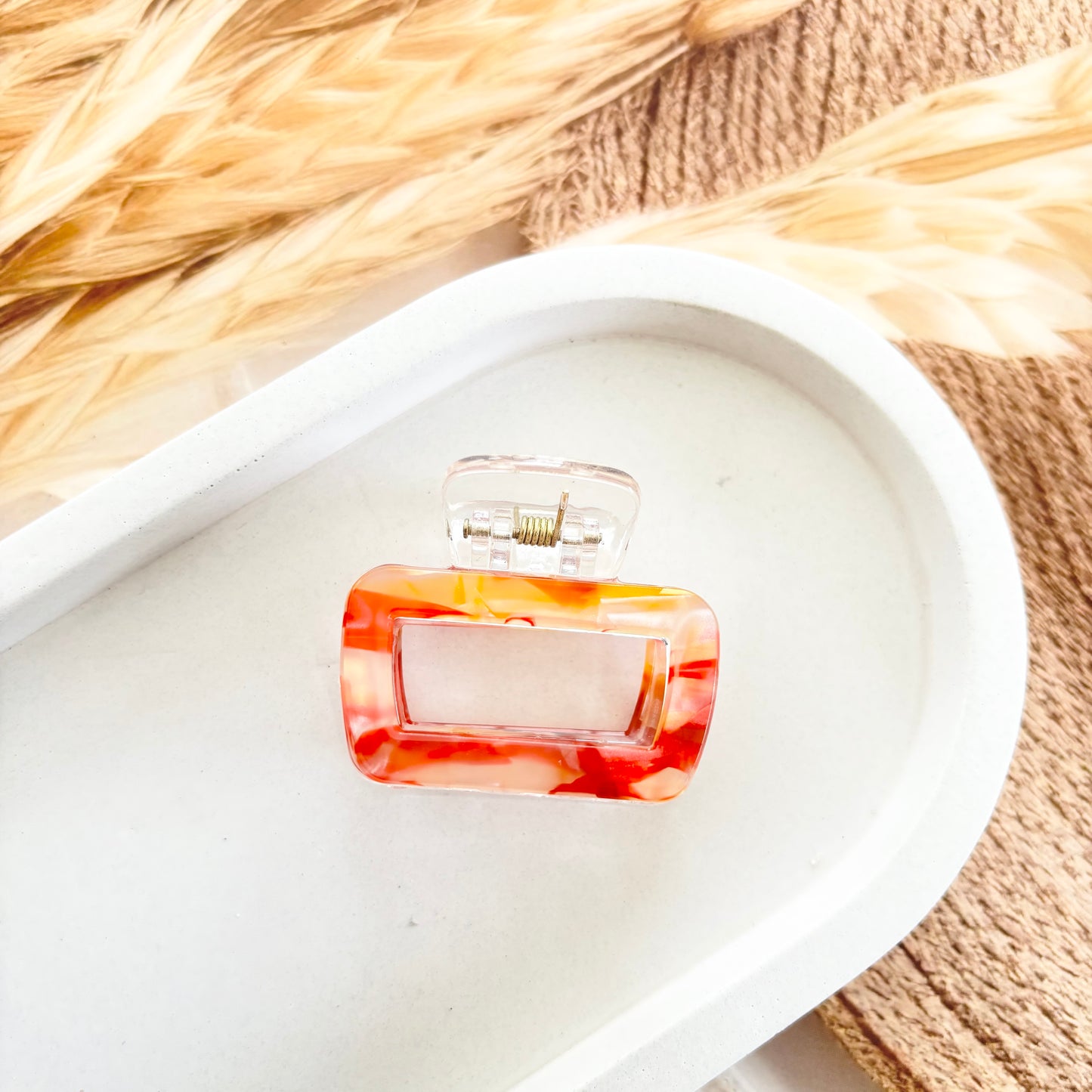 Rectangular marble Clutches / Claws